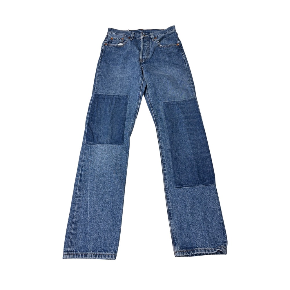 Levis Premium Big E 501‎ Original Fit Patchwork Jeans Blue Denim W24 L30